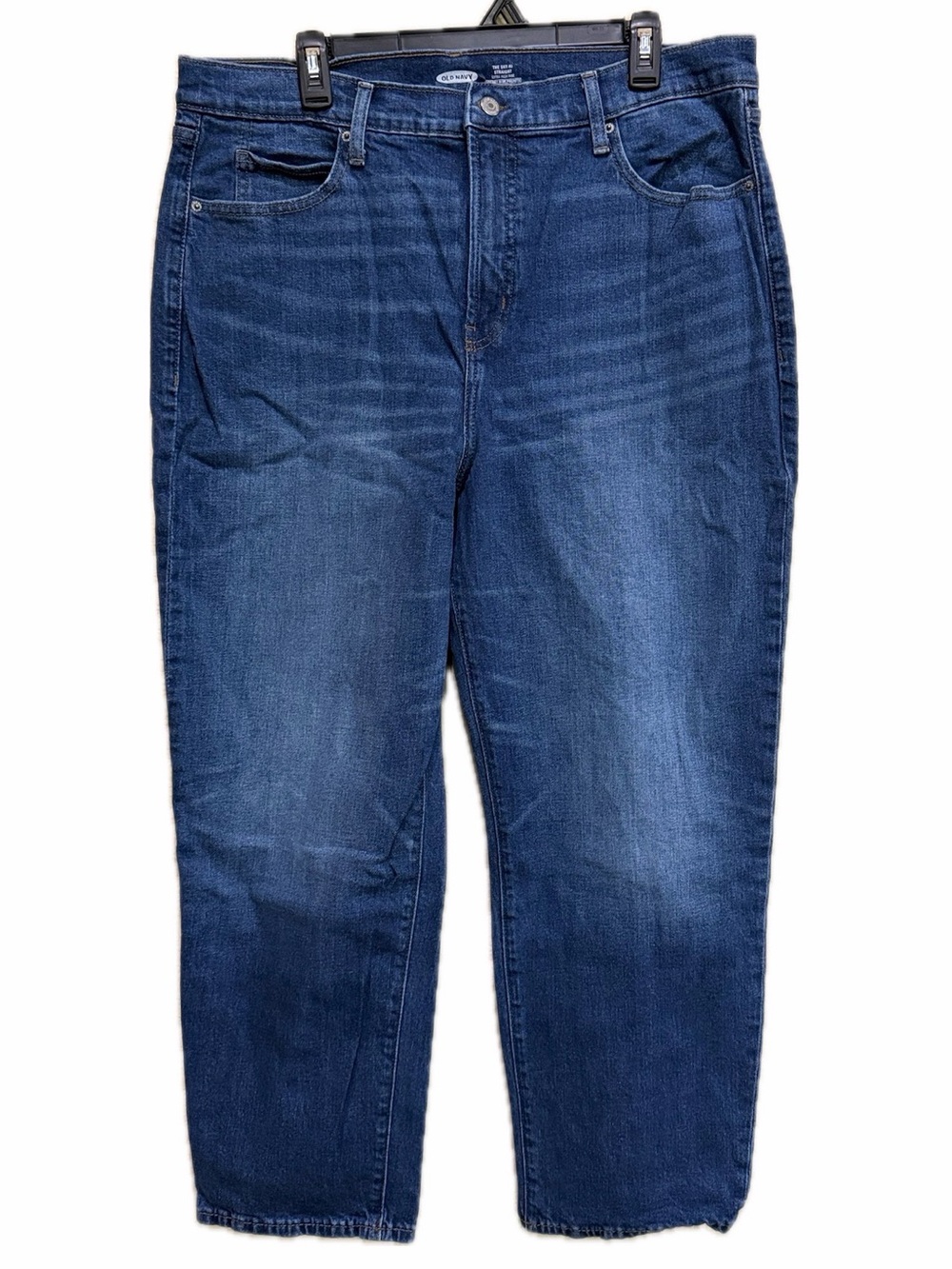 Old Navy Sky-Hi Straight Jeans Dark Wash Size 16 EUC